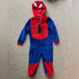 Red and Blue Spider-Themed Kids' Onesie